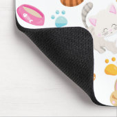 Muster von Katzen, Niedlichen Katzen, Kitty, Pfote Mousepad (Ecke)