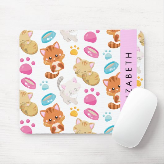 Muster von Katzen, Niedlichen Katzen, Kitty, Pfote Mousepad (Mit Mouse)