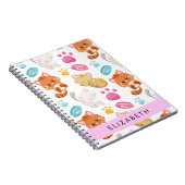 Muster von Katzen, Niedlichen Katzen, Kitty, Pfote Notizblock (Rechte Seite)