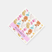 Muster von Katzen, Niedlichen Katzen, Kitty, Pfote Serviette (Ecke)