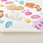 Muster von Katzen, Niedlichen Katzen, Kitty, Pfote Sherpadecke (3/4)