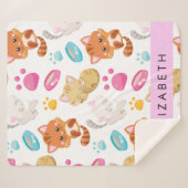 Muster von Katzen, Niedlichen Katzen, Kitty, Pfote Sherpadecke (Vorderseite (Horizontal))
