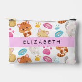 Muster von Katzen, Niedlichen Katzen, Kitty, Pfote Zubehörtasche (Vorderseite)