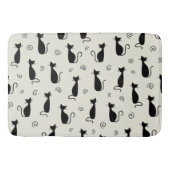 Muster von Katzen, Niedlichen Katzen, Schwarzen Ka Badematte (Vorderseite)