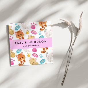 Muster von Katzen, Tierladen, Katzen-Sitter, Katze Quadratische Visitenkarte