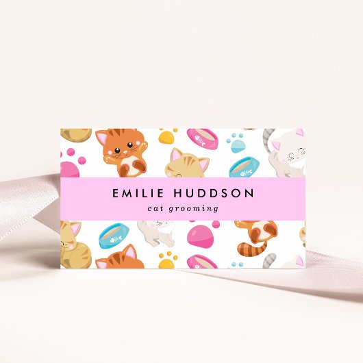 Muster von Katzen, Tierladen, Katzen-Sitter, Katze Visitenkarte