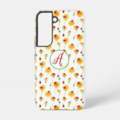 Muster von Ladybugs und Lüstern mit Initialen Samsung Galaxy Hülle (Rückseite)