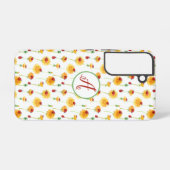 Muster von Ladybugs und Lüstern mit Initialen Samsung Galaxy Hülle (Rückseite (Horizontal))