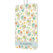 Muster von Llamas, Alpacas, Blume, Ihr Name Autolufterfrischer (Links)