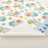 Muster von Llamas, Alpacas, Blume, Ihr Name Sherpadecke (3/4)