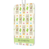 Muster von Llamas, Alpacas, Kaktus, Ihr Name Autolufterfrischer (Links)