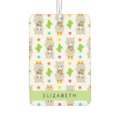 Muster von Llamas, Alpacas, Kaktus, Ihr Name Autolufterfrischer (Rückseite)