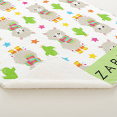 Muster von Llamas, Alpacas, Kaktus, Ihr Name Sherpadecke (3/4)