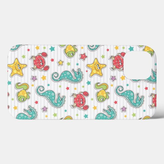 Muster von Meerestieren Case-Mate iPhone Hülle (Rückseite (Horizontal))