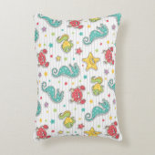 Muster von Meerestieren Zierkissen (Vorderseite(Vertikal))