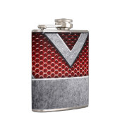 Muster von Metallplatten Flachmann (Rechts)