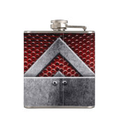 Muster von Metallplatten Flachmann (Rückseite)