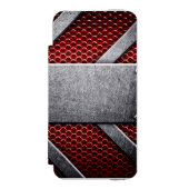 Muster von Metallplatten Incipio iPhone Geldbeutel-Hülle (Folio Vorderseite)