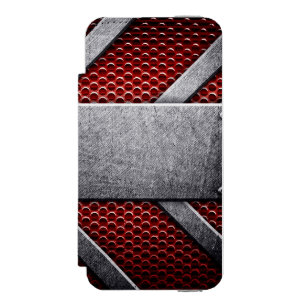 Muster von Metallplatten Incipio Watson™ iPhone 5 Geldbörsen Hülle