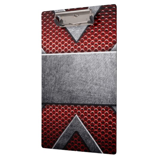 Muster von Metallplatten Klemmbrett (Links)