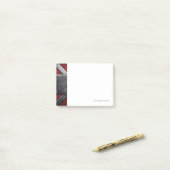 Muster von Metallplatten Post-it Klebezettel (Auf Schreibtisch)