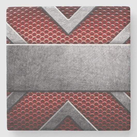 Muster von Metallplatten Steinuntersetzer (Vorderseite)