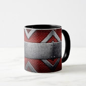 Muster von Metallplatten Tasse (VorderseiteRechts)