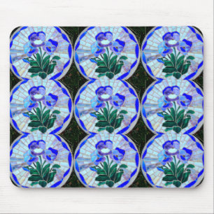 Muster von mousepad Blumen des befleckten Glases