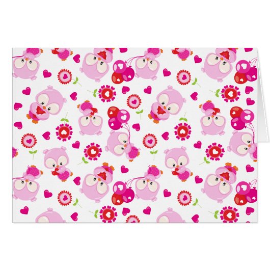 Muster von Ölen, Niedlichen Ölen, rosa Ölen, Herz (Vorderseite (Horizontal))