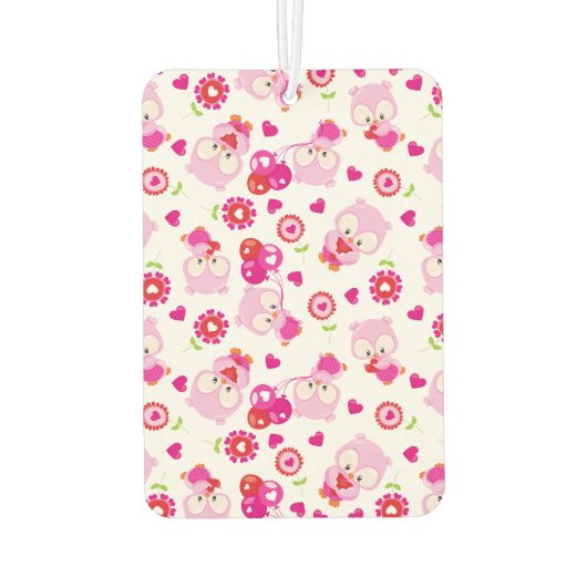 Muster von Ölen, Niedlichen Ölen, rosa Ölen, Herz Autolufterfrischer (Rückseite)