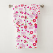 Muster von Ölen, Niedlichen Ölen, rosa Ölen, Herz Badhandtuch Set (Insitu)