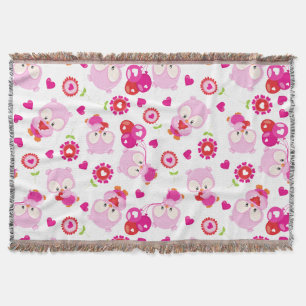 Muster von Ölen, Niedlichen Ölen, rosa Ölen, Herz Decke