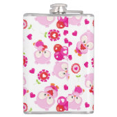 Muster von Ölen, Niedlichen Ölen, rosa Ölen, Herz Flachmann (Rückseite)