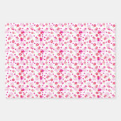 Muster von Ölen, Niedlichen Ölen, rosa Ölen, Herz Geschenkpapier Set (Vorderseite)