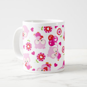 Muster von Ölen, Niedlichen Ölen, rosa Ölen, Herz Jumbo-Tasse