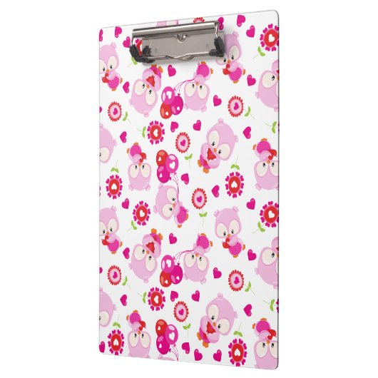 Muster von Ölen, Niedlichen Ölen, rosa Ölen, Herz Klemmbrett (Links)