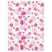 Muster von Ölen, Niedlichen Ölen, rosa Ölen, Herz Klemmbrett (Rückseite)