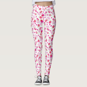 Muster von Ölen, Niedlichen Ölen, rosa Ölen, Herz Leggings