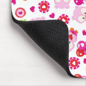 Muster von Ölen, Niedlichen Ölen, rosa Ölen, Herz Mousepad (Ecke)