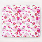 Muster von Ölen, Niedlichen Ölen, rosa Ölen, Herz Mousepad (Vorne)