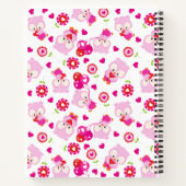 Muster von Ölen, Niedlichen Ölen, rosa Ölen, Herz Notizblock (Rückseite)