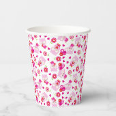 Muster von Ölen, Niedlichen Ölen, rosa Ölen, Herz Pappbecher (Rückseite)