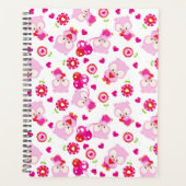 Muster von Ölen, Niedlichen Ölen, rosa Ölen, Herz Planer (Vorderseite)