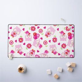 Muster von Ölen, Niedlichen Ölen, rosa Ölen, Herz Schreibtischunterlage