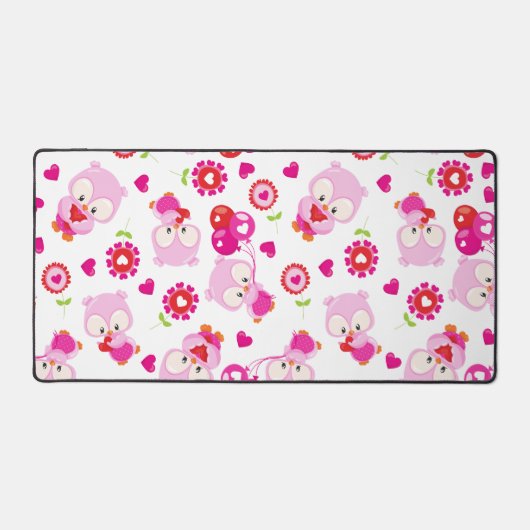 Muster von Ölen, Niedlichen Ölen, rosa Ölen, Herz Schreibtischunterlage (Vorderseite)