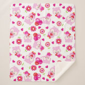 Muster von Ölen, Niedlichen Ölen, rosa Ölen, Herz Sherpadecke (Vorderseite)