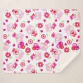 Muster von Ölen, Niedlichen Ölen, rosa Ölen, Herz Sherpadecke (Vorderseite (Horizontal))