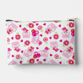 Muster von Ölen, Niedlichen Ölen, rosa Ölen, Herz Zubehörtasche (Rückseite)