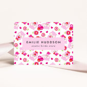 Muster von Ölen, rosa Ölen, Pet Shop, Vogelladen Visitenkarte