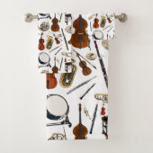 Muster von Orchestern Instruments Badhandtuch Set (Insitu)